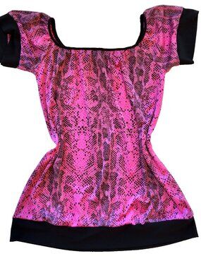 Y2K pink and black snake print size Medium